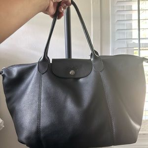 Like New Leather Longchamp Tote